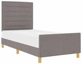 estruturas de cama vidaXL taupe 100x200 cm em tecido