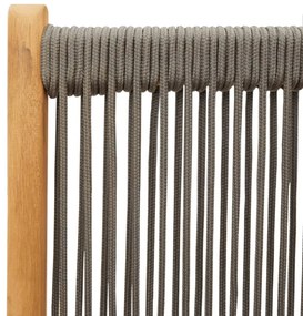 7 pcs conj. jantar p/ jardim polipropileno/madeira maciça cinza