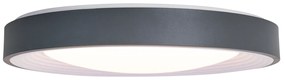 Plafon Moderno Cinzento com Branco 48cm incl. LED Regulável - Kanton Moderno