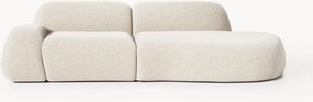 Módulo com chaise longue em bouclé Wolke (3 lugares)
