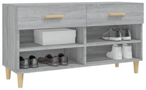 Sapateira 102x35x55 cm derivados de madeira sonoma cinza