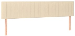 Cama boxspring com colchão 120x190 cm tecido cor creme