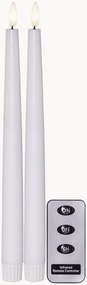 Velas LED com temporizador e controlo remoto Flame Slim, conjunto de 2