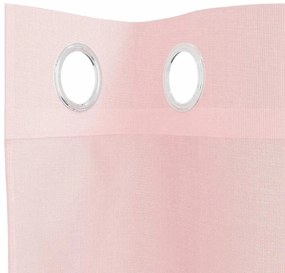 Cortinas de voile com ilhós 2 pcs rosa-claro 140x140 cm