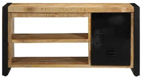 Banco de Sapato 100x40x50 cm Madeira Maciça de Mangueira