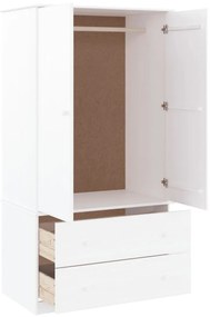 Roupeiro ALTA 90x55x170 cm madeira de pinho maciça branco
