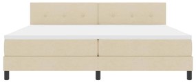 Cama Box com Colchão e LED Crème 200x200 cm Tecido