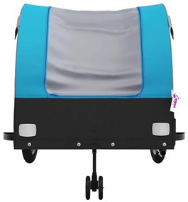 Reboque para bicicleta 45 kg ferro preto e azul