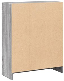 Estante 60x24x76 cm derivados de madeira cinzento sonoma