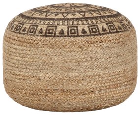 vidaXL Pufe artesanal 45x30 cm juta castanho