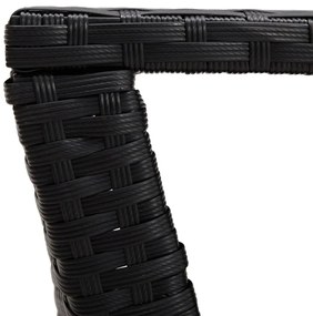 Mesa de centro 100x50x40 cm vime PE preto
