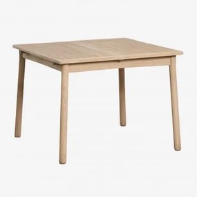 Mesa De Jantar Extensível Em Madeira De Acácia Karvia 100-160x100 Cm Marrom Acácia Claro - Sklum