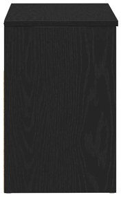 Banco de Entrada vidaXL Preto Carvalho 60x30x45 cm em Madeira de Engen