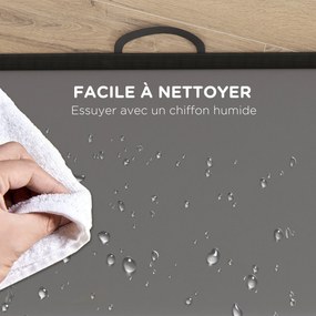 Tapete de Ginástica Dobrável, 240 x 120 x 5 cm, Espuma EPE de Alta Densidade, Cinzento