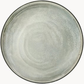 Pratos de jantar em porcelana Raku, conjunto de 3