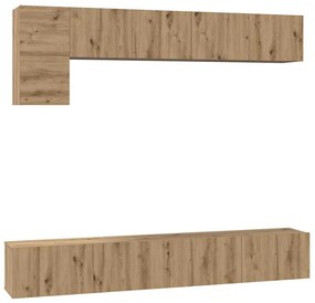 Conjunto de móvel de TV 5 pcs carvalho artisiano Médio 100 cm