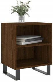 Mesas cabeceira 2pcs 40x30x50cm deriv.madeira carvalho castanho