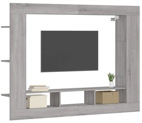 Móvel de TV 152x22x113 cm derivados de madeira cinzento sonoma