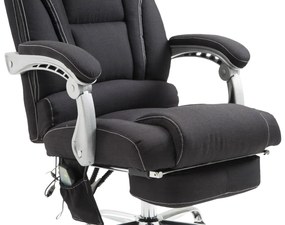Cadeira de escritório em tecido Pacific com função de massagem preta
