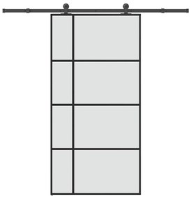 Porta desliz. c/ conj. ferragens 102,5x205cm vidro ESG/alumínio