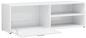 Móvel de TV 120x34x37 cm contraplacado branco brilhante