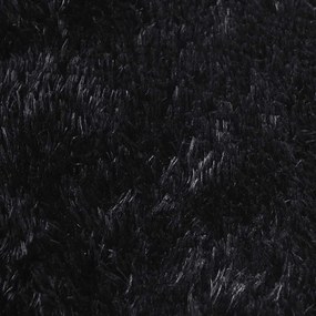 Tapete shaggy de pelo alto NAVARRA 80x150 cm poliéster preto