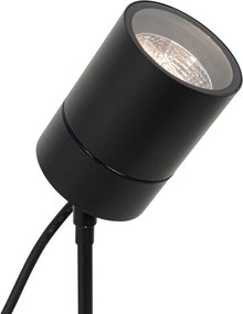 Ponto de espiga moderno preto AR70 ajustável IP44 - Solo