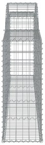 Cestos gabião arqueados 13pcs 300x30x80/100cm ferro galvanizado