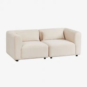 Fogler Sofá Modular De 2 Peças Linho Veludo Bege Linho - Sklum