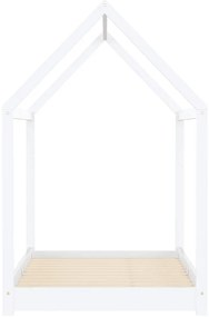 Estrutura de cama para crianças 90x200 cm pinho maciço branco
