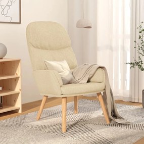 vidaXL Cadeira de descanso tecido cor creme