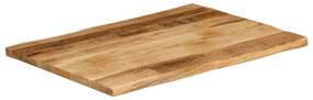 Tampo de mesa c/ borda viva 80x60x3,8cm mangueira áspera maciça