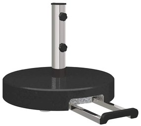 Base de Parasol com Rodas e Alça Granito Preto 29 kg Redonda