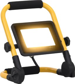 vidaXL Projetor c/ iluminação LED e pega 30 W branco quente