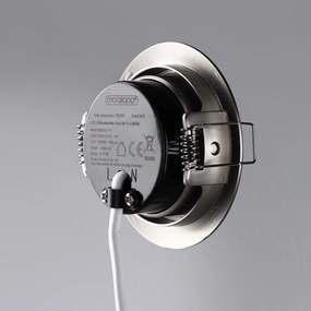 Conjunto de 6 luzes LED de encastrar Krog em níquel