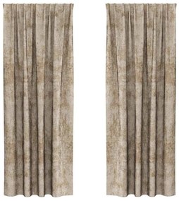 Cortinas de Veludo 2 pcs com Ilhós Champagne 245x140 cm