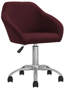 vidaXL Cadeira de jantar giratória tecido roxo