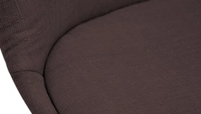 Cadeira de cozinha e sala de jantar Borneo em tecido com estrutura branca 48 x 84 x 55 cm Castanho