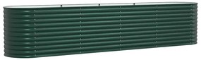Canteiro Elevado para Jardim vidaXL Verde 400x80x81 cm Aço Galvanizado