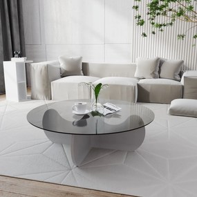 Mesa de Centro Himalayas – Branco – 90x30x90 cm