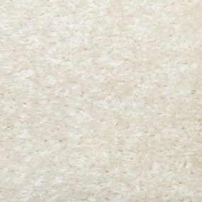 Tapete de pelo alto aspeto brilhante ISTAN 140x200cm cor creme