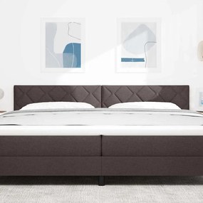 Cabeceira LED vidaXL Design Blocos de Diamante Castanho 200 cm Tecido