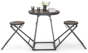 Mesa lateral com estação de carregamento Mesa de centro estreita 60 x 30 x 58,5 cm Marrom