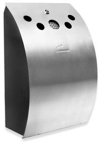 Cinzeiro Parede Inox 24.5X35X14cm
