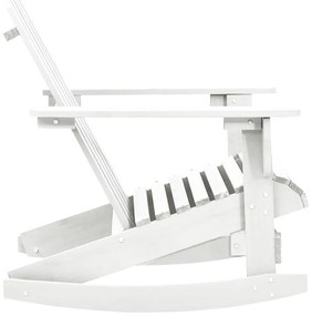 Cadeira de baloiço para jardim madeira branco