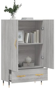 Armário alto derivados de madeira 69,5x31x115cm cinza sonoma