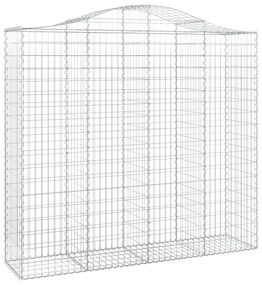 Cestos gabião arqueados 14 pcs 200x50x180/200 ferro galvanizado