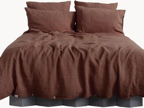 Conjunto de roupa de cama em linho Chocolate, conjunto de 2