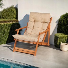 Cadeira de Jardim My008 – Castanho Creme – 50x81x50 cm | Tribo Home