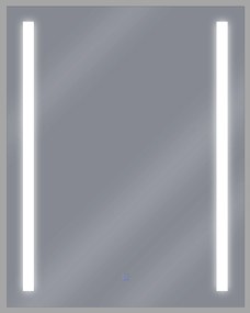 Espelho de parede prateado com iluminação LED 70 x 90 cm MARTINET Beliani